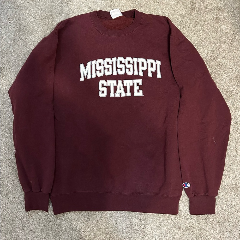 Champion maroon Mississippi state Crewneck Sweater
